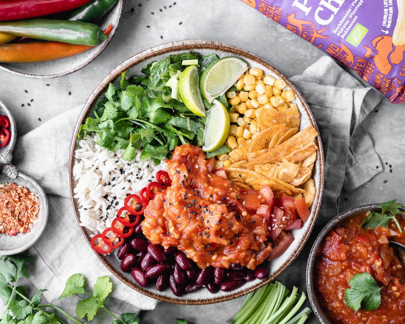 ☀️ Springtime Burrito Bowl mit Kochbananen Chips ☀️ - el origen