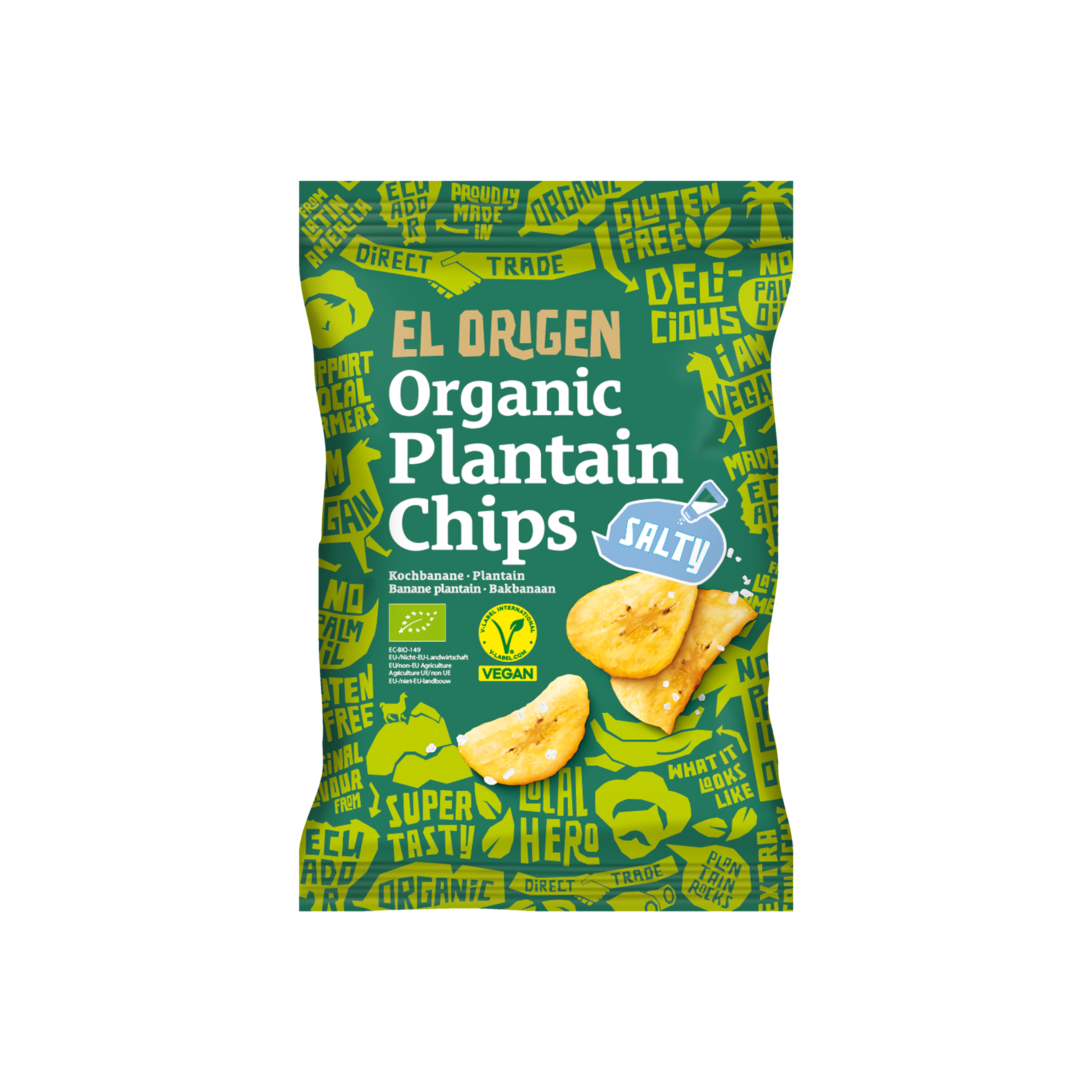 Bio Kochbananen Chips mit Meersalz